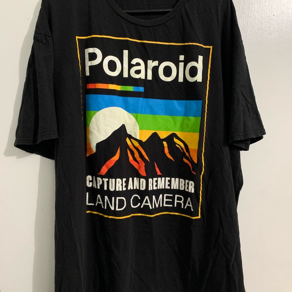 Polaroid Black T-Shirt with Colorful Graphic
